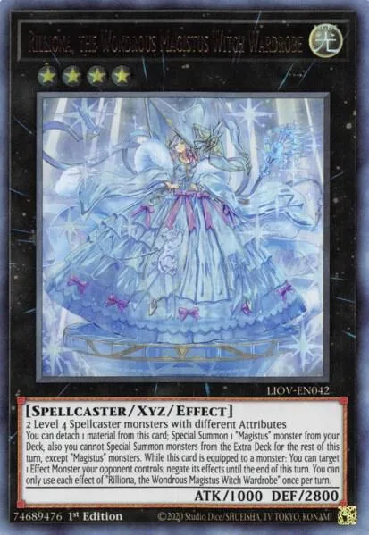 Rilliona, the Wondrous Magistus Witch Wardrobe LIOV-EN042 Yu-Gi-Oh card from Lightning Overdrive