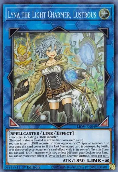 Lyna the Light Charmer, Lustrous LIOV-EN049 Yu-Gi-Oh card from Lightning Overdrive