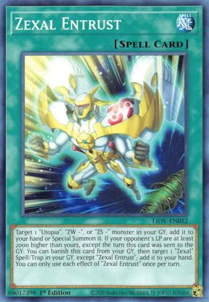 Zexal Entrust LIOV-EN052 Yu-Gi-Oh card from Lightning Overdrive
