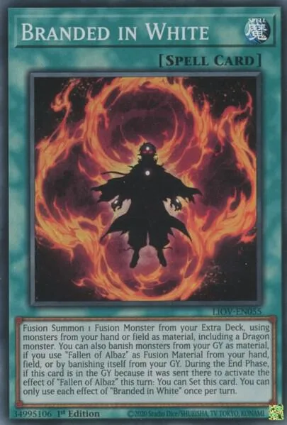 Branded in White LIOV-EN055 Yu-Gi-Oh card from Lightning Overdrive