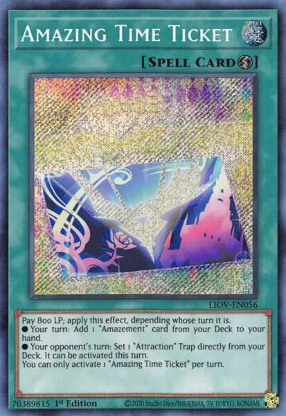 Amazing Time Ticket LIOV-EN056 Yu-Gi-Oh card from Lightning Overdrive