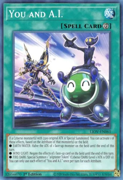 You and A.I. LIOV-EN061 Yu-Gi-Oh card from Lightning Overdrive