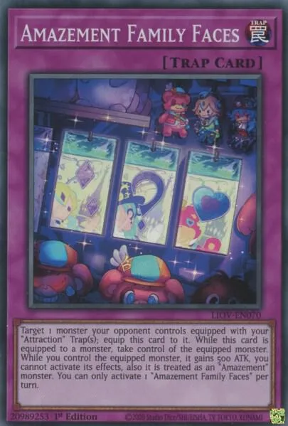 Amazement Family Faces LIOV-EN070 Yu-Gi-Oh card from Lightning Overdrive