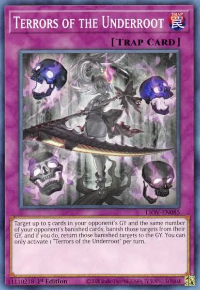 Terrors of the Underroot LIOV-EN085 Yu-Gi-Oh card from Lightning Overdrive