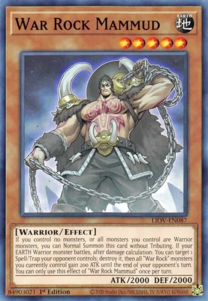 War Rock Mammud LIOV-EN087 Yu-Gi-Oh card from Lightning Overdrive
