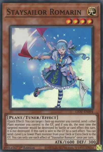 Staysailor Romarin LIOV-EN094 Yu-Gi-Oh card from Lightning Overdrive
