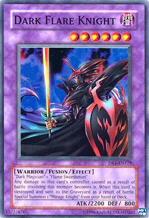 Dark Flare Knight DR1-EN179 Yu-Gi-Oh card from Dark Revelation Volume 1