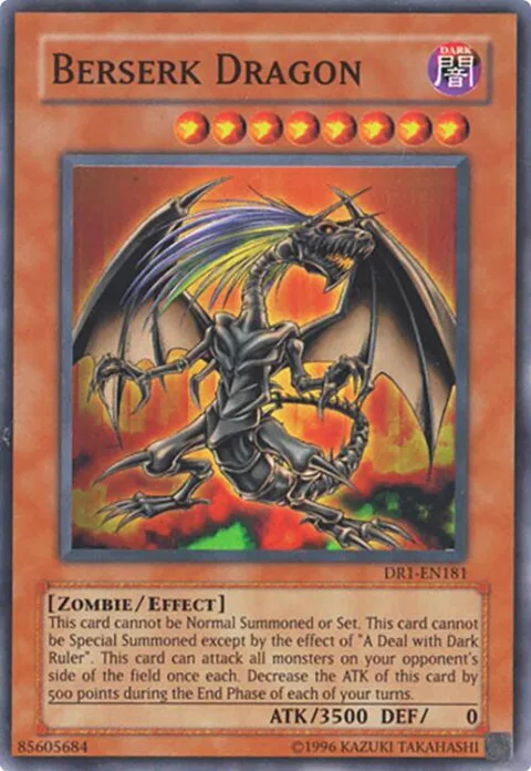 Berserk Dragon DR1-EN181 Yu-Gi-Oh card from Dark Revelation Volume 1