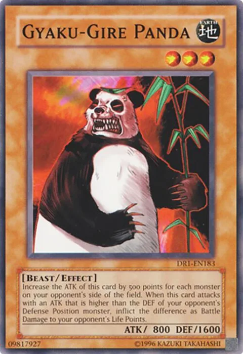 Gyaku-Gire Panda DR1-EN183 Yu-Gi-Oh card from Dark Revelation Volume 1