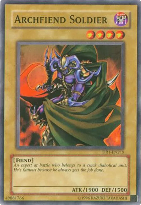 Archfiend Soldier DR1-EN219 Yu-Gi-Oh card from Dark Revelation Volume 1