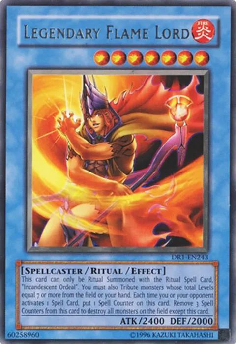Legendary Flame Lord DR1-EN243 Yu-Gi-Oh card from Dark Revelation Volume 1