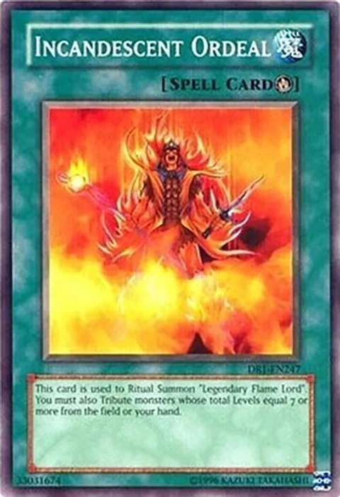 Incandescent Ordeal DR1-EN247 Yu-Gi-Oh card from Dark Revelation Volume 1
