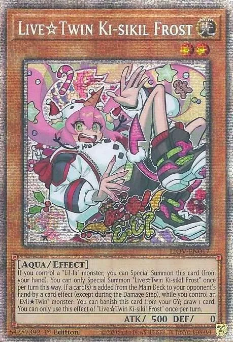 Live Twin Ki-sikil Frost Starlight Rare LIOV-EN017 Yu-Gi-Oh card from Lightning Overdrive
