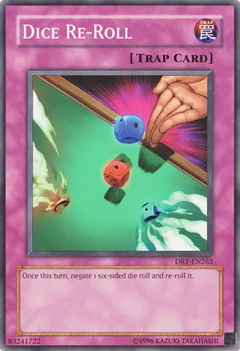 Dice Re-Roll DR1-EN262 Yu-Gi-Oh card from Dark Revelation Volume 1