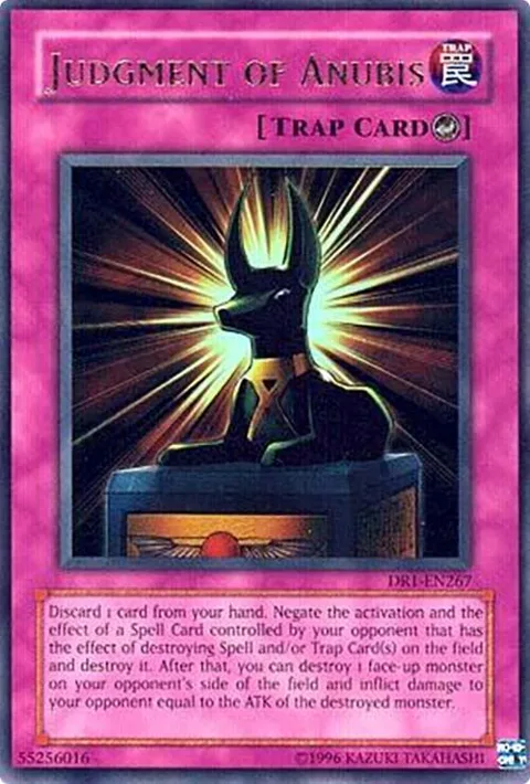 Judgment of Anubis DR1-EN267 Yu-Gi-Oh card from Dark Revelation Volume 1