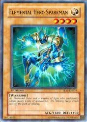 Elemental Hero Sparkman TLM-EN004 Yu-Gi-Oh card from The Lost Millennium