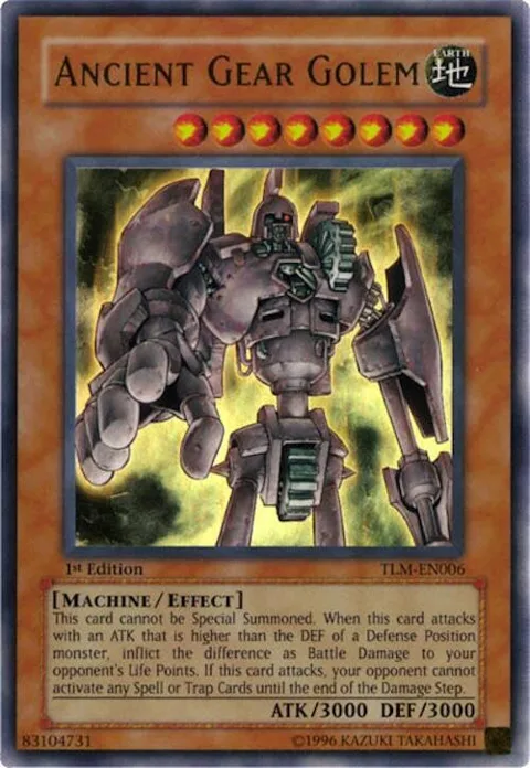 Ancient Gear Golem TLM-EN006 1st Edition Yu-Gi-Oh card from The Lost Millennium