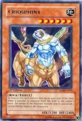 Criosphinx TLM-EN013 Yu-Gi-Oh card from The Lost Millennium