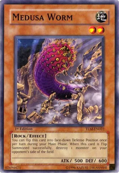 Medusa Worm TLM-EN022 1st Edition Yu-Gi-Oh card from The Lost Millennium