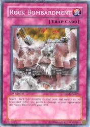 Rock Bombardment TLM-EN055 Unlimited Yu-Gi-Oh card from The Lost Millennium