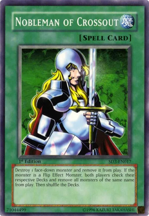 Nobleman of Crossout SD3-EN017 Yu-Gi-Oh card from Structure Deck: Blaze of Destruction