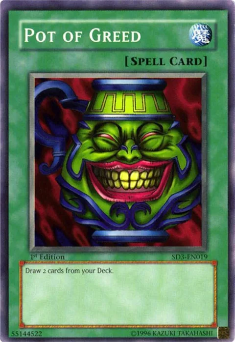 Pot of Greed SD3-EN019 Yu-Gi-Oh card from Structure Deck: Blaze of Destruction