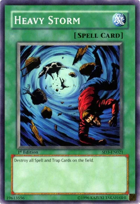 Heavy Storm SD3-EN021 Yu-Gi-Oh card from Structure Deck: Blaze of Destruction