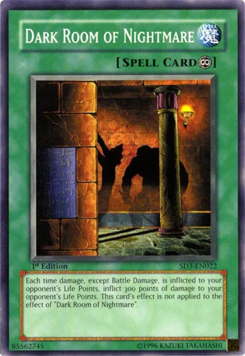 Dark Room of Nightmare SD3-EN022 Yu-Gi-Oh card from Structure Deck: Blaze of Destruction