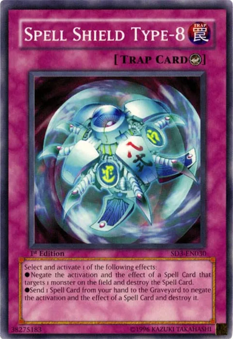 Spell Shield Type-8 SD3-EN030 Yu-Gi-Oh card from Structure Deck: Blaze of Destruction