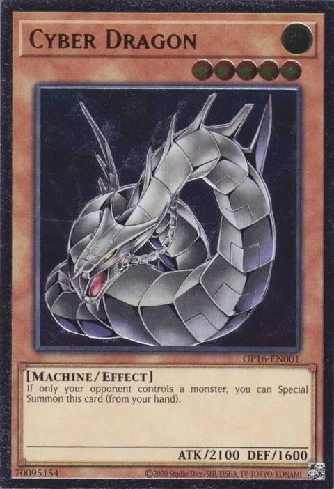 Cyber Dragon Ultimate Rare OP16-EN001 Yu-Gi-Oh card from OTS Tournament Pack 16