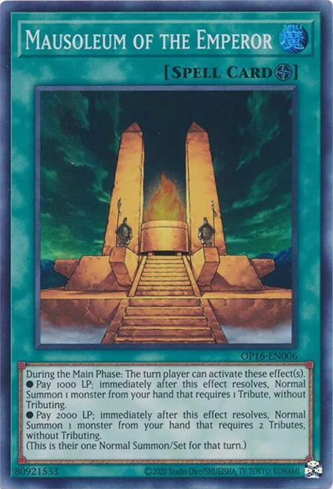 Mausoleum of the Emperor OP16-EN006 Yu-Gi-Oh card from OTS Tournament Pack 16