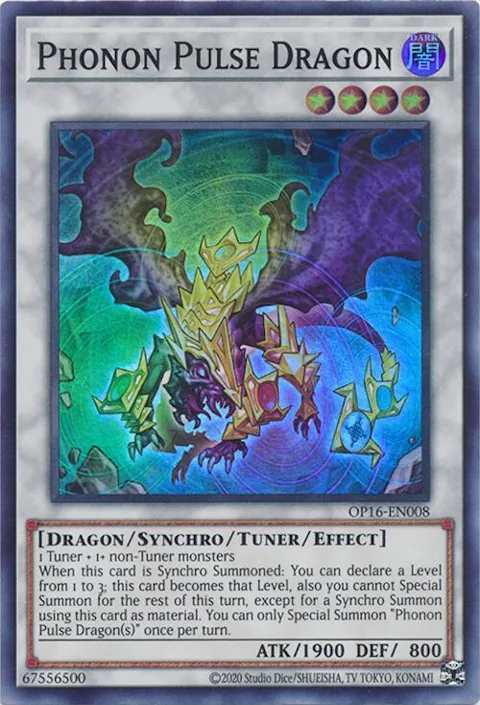 Phonon Pulse Dragon OP16-EN008 Yu-Gi-Oh card from OTS Tournament Pack 16