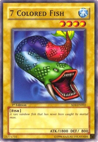 7 Colored Fish SD4-EN002 Yu-Gi-Oh card from Structure Deck: Fury from the Deep