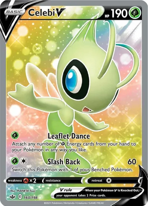 Celebi V Full Art #160/198 Holofoil Pokémon card from Chilling Reign