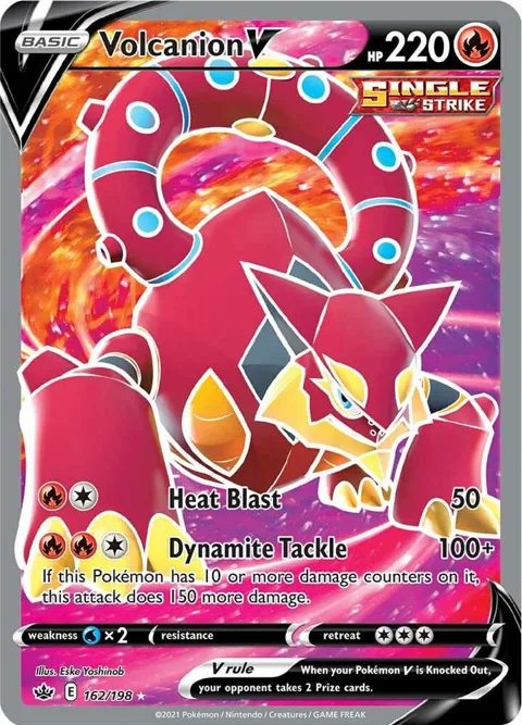 Volcanion V Full Art #162/198 Holofoil Pokémon card from Chilling Reign