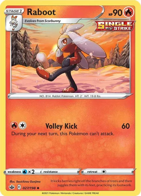 Raboot #027/198 Pokémon card from Chilling Reign