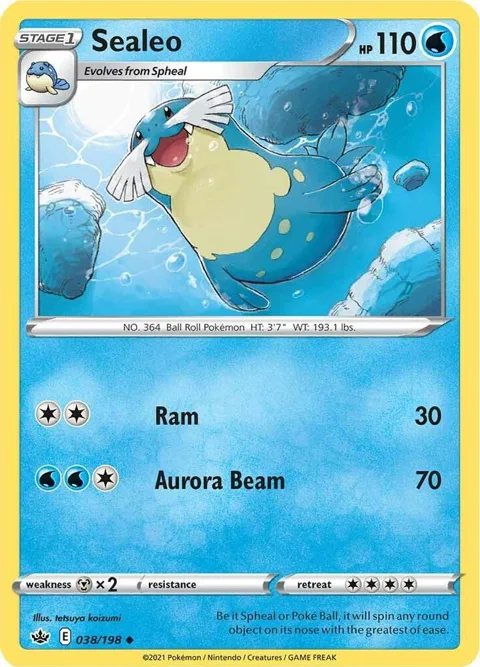 Sealeo #038/198 Pokémon card from Chilling Reign