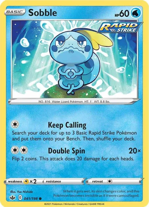 Sobble #041/198 Pokémon card from Chilling Reign