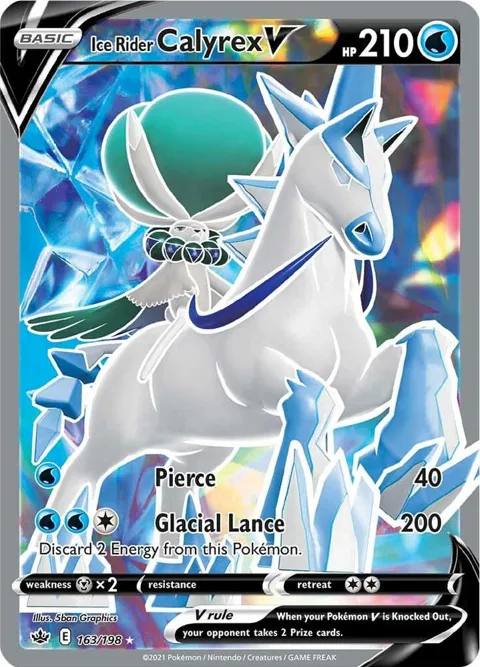 Ice Rider Calyrex V Full Art #163/198 Holofoil Pokémon card from Chilling Reign