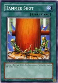 Hammer Shot SD4-EN024 Yu-Gi-Oh card from Structure Deck: Fury from the Deep