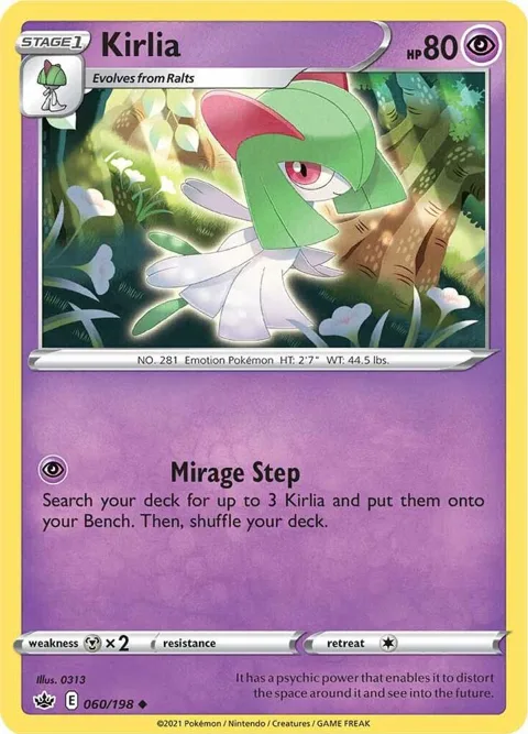 Kirlia #060/198 Pokémon card from Chilling Reign