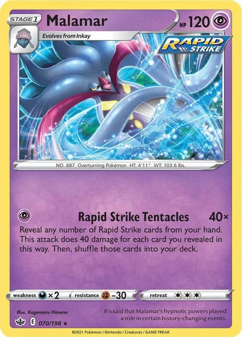 Malamar #070/198 Pokémon card from Chilling Reign