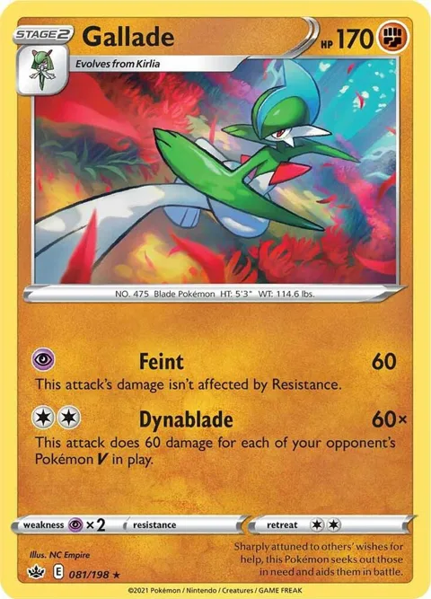 Gallade #081/198 Pokémon card from Chilling Reign
