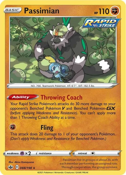 Passimian #088/198 Pokémon card from Chilling Reign