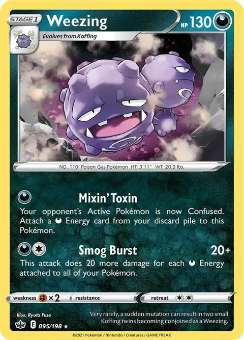 Weezing #095/198 Pokémon card from Chilling Reign