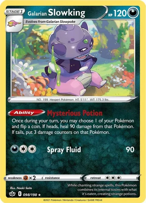 Galarian Slowking #098/198 Holofoil Pokémon card from Chilling Reign