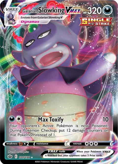 Galarian Slowking VMAX #100/198 Holofoil Pokémon card from Chilling Reign