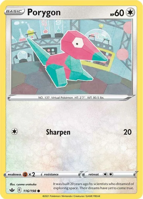 Porygon #116/198 Pokémon card from Chilling Reign