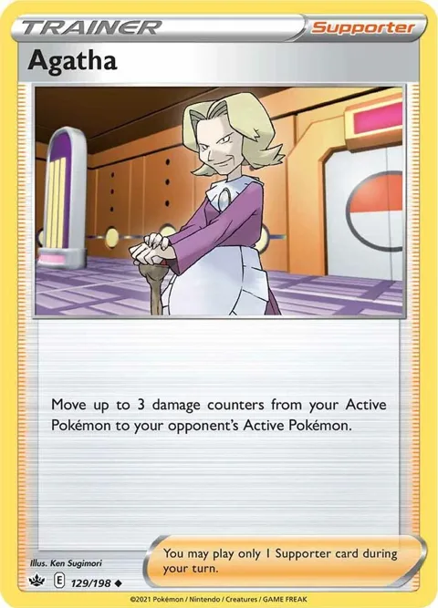 Agatha #129/198 Pokémon card from Chilling Reign