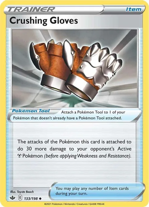 Crushing Gloves #133/198 Pokémon card from Chilling Reign